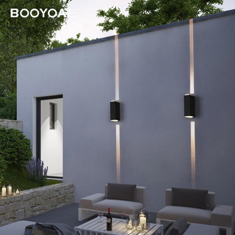 LED Outdoor Wall Light Modern Balcony Garden Black Front Porch 110V 220V Terrace Decorative Wall Washer IP65 Waterproof Lighting