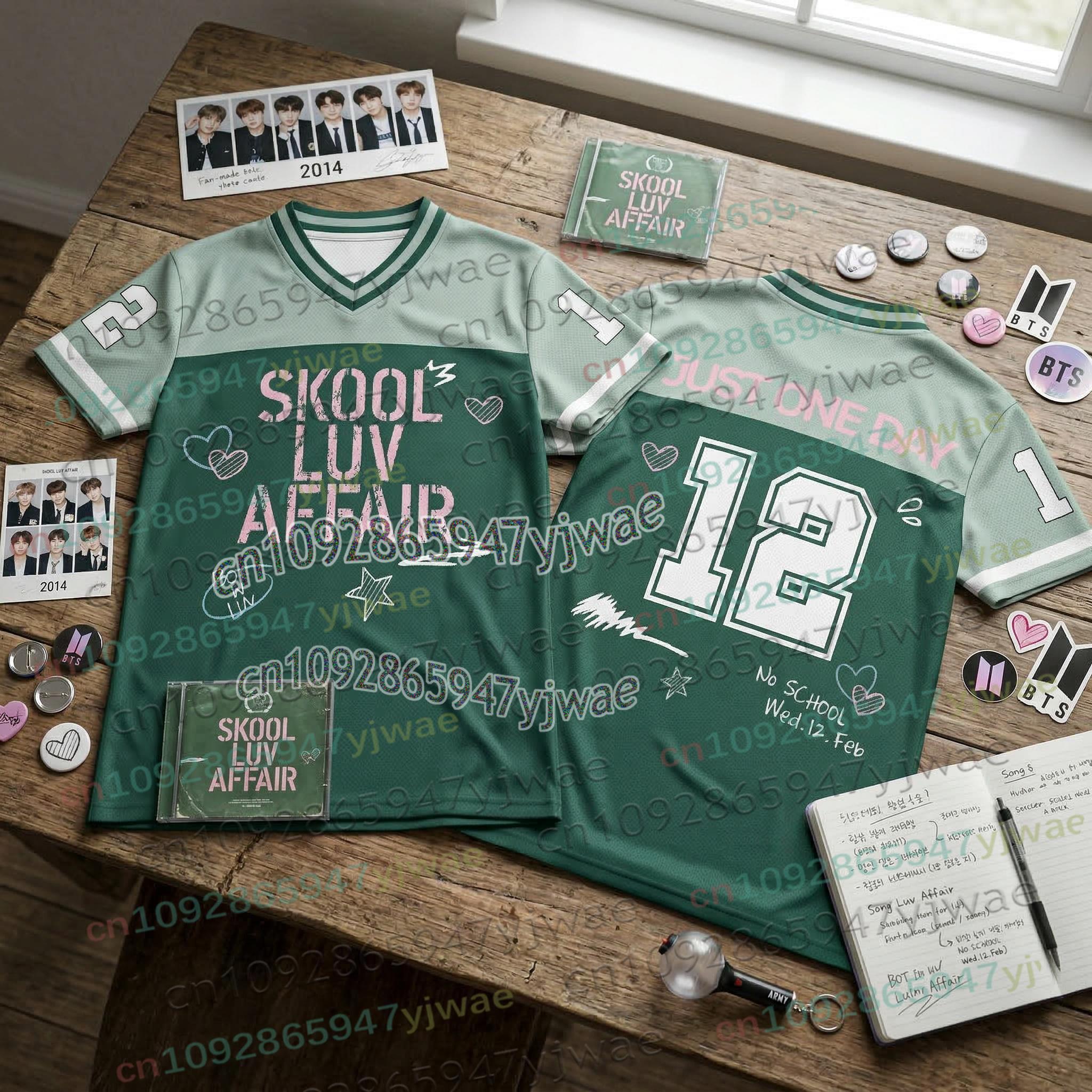 Skool Luv Affair Football Jersey World Tour 2026 Comeback Merch Shirt Kpop Gift for Army Summer Men s Women s Training T-shirts 100