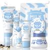 Ensemble de soins de la peau pour enfants au lait, Kit de soins du visage doux pour filles de 8 à 12 ans, Hydratation intense