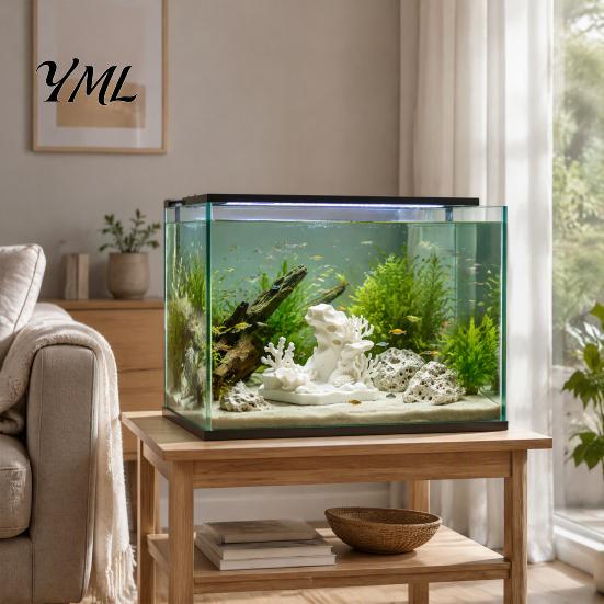Underwater Landscaping Decor 3D Printed Coral Cave Aquarium Decoration for Small Fish Shrimp, Tank Ornament Hideout, Realistic Hollow Hiding