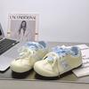 Cute Plaid Puff Little White Shoes Women's Shoes New Summer Niche Original Design Thin Versatile