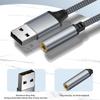 USB to 3.5mm Jack Audio Adapter USB A to 3.5 TRRS Female Adapter with External Stereo Sound Card for PS4 PC Laptop Headphone Mac