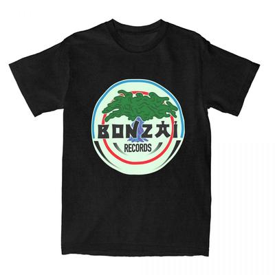 Bonzai Records Tričká Denné Štýlové Všestranné Bavlna Vintage Krátky Rukáv Pánske Dámske Zábavné Harajuku Streetwear Unisex Topy