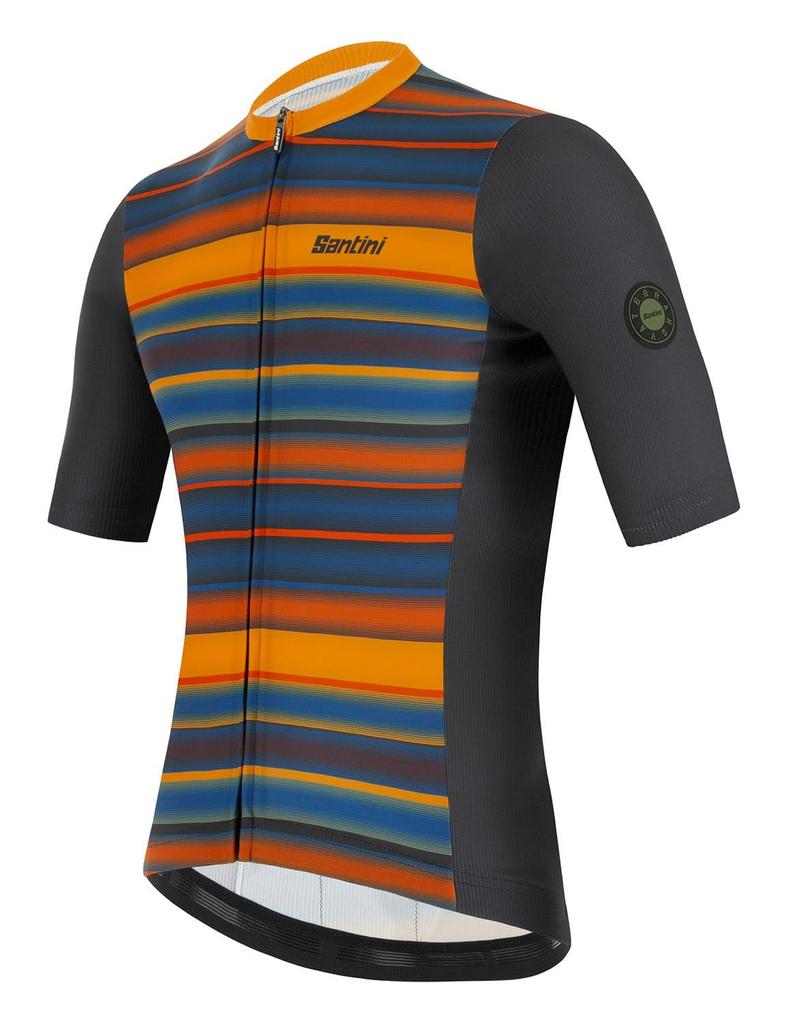 Santini Terranova Gravel Cycling Jersey, Men's, Orange/Blue