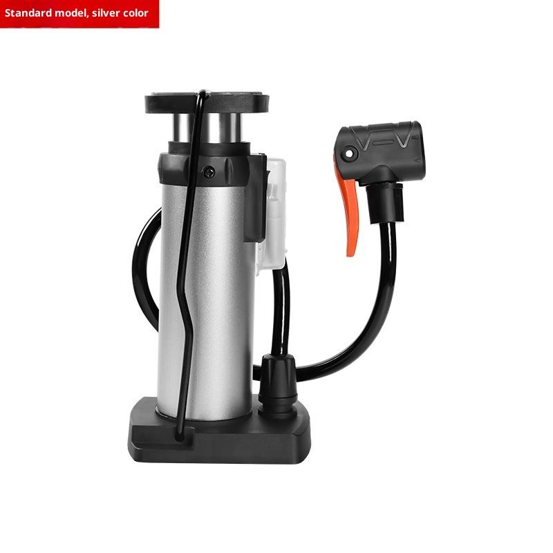 

Bike Foot Pedal Air Pump With/Without Gauge High Pressure Pump Tire Air Inflator Universal Bike Home Pedal Inflator Accessories срібний