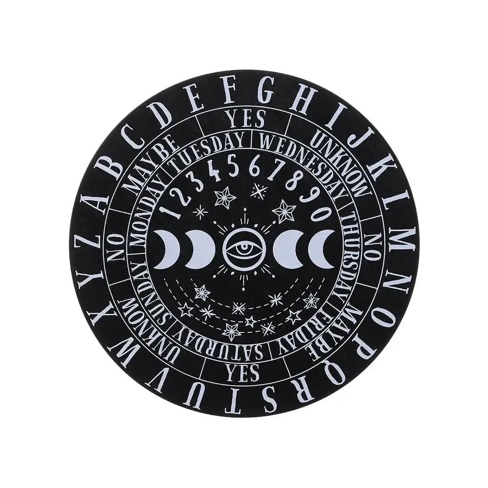 15/25cm Wooden Pendulum Board with Stars Sun&Moon for Divination Message Board Metaphysical Altar Decoration Altar Supplies