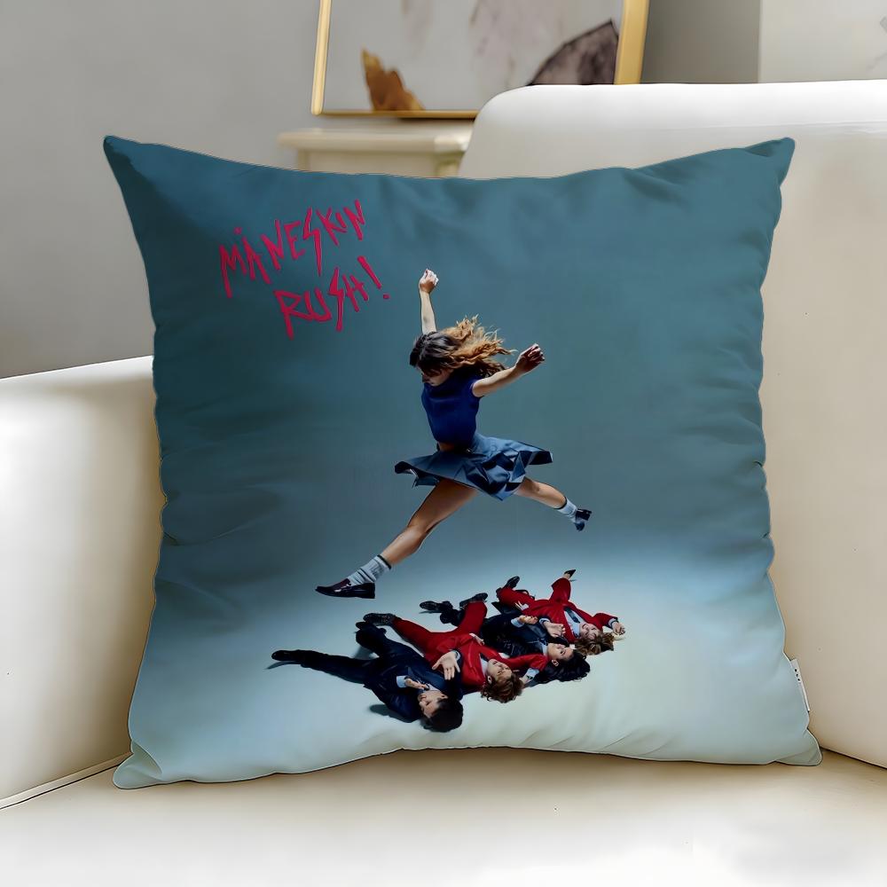 Beliebte Band Maneskin Kissenbezug Weich Leicht zu Waschen Kissenhülle Vielseitig für Sofa Bett Reise und Büro