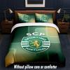 Sporting CP FC Design Sada povlečení na postel 1 povlak na přikrývku + 2 povlaky na polštář Měkké prodyšné domácí lůžkoviny