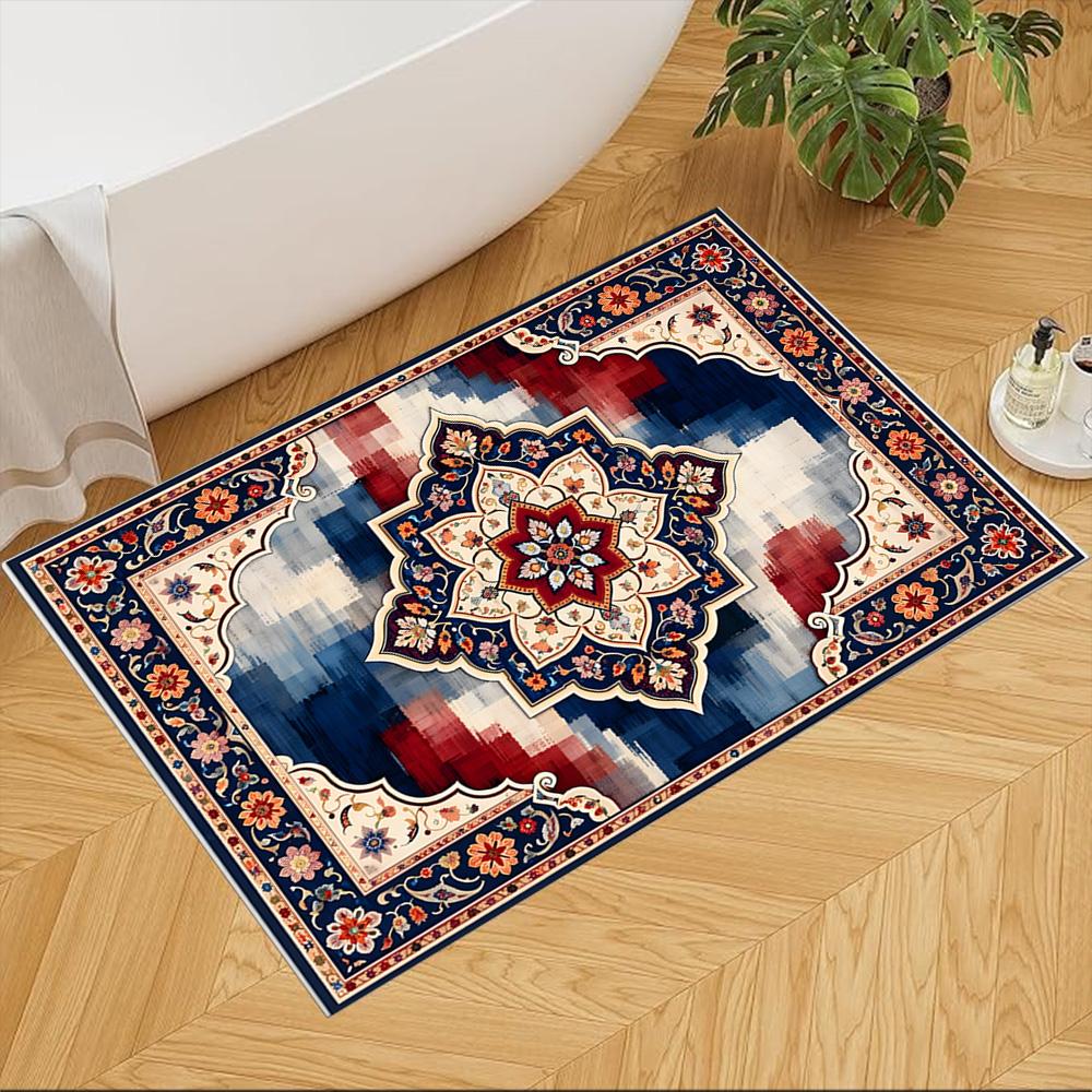 Elegant Floral Pattern Design Non-Slip Home Carpet Design for Office Decor Living Room Bedroom Gift