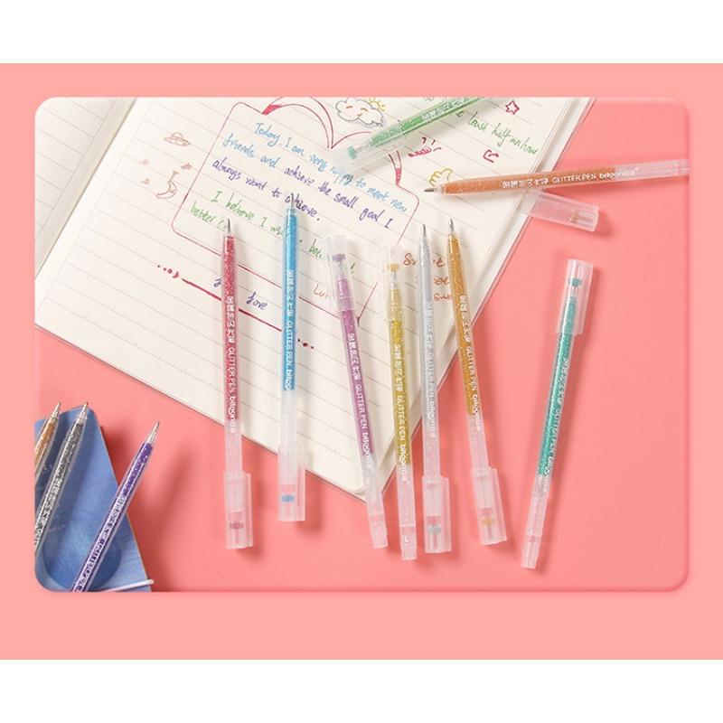 Kids 12 Colors Glitter Gel Pen Set For Graffiti Journal Drawing