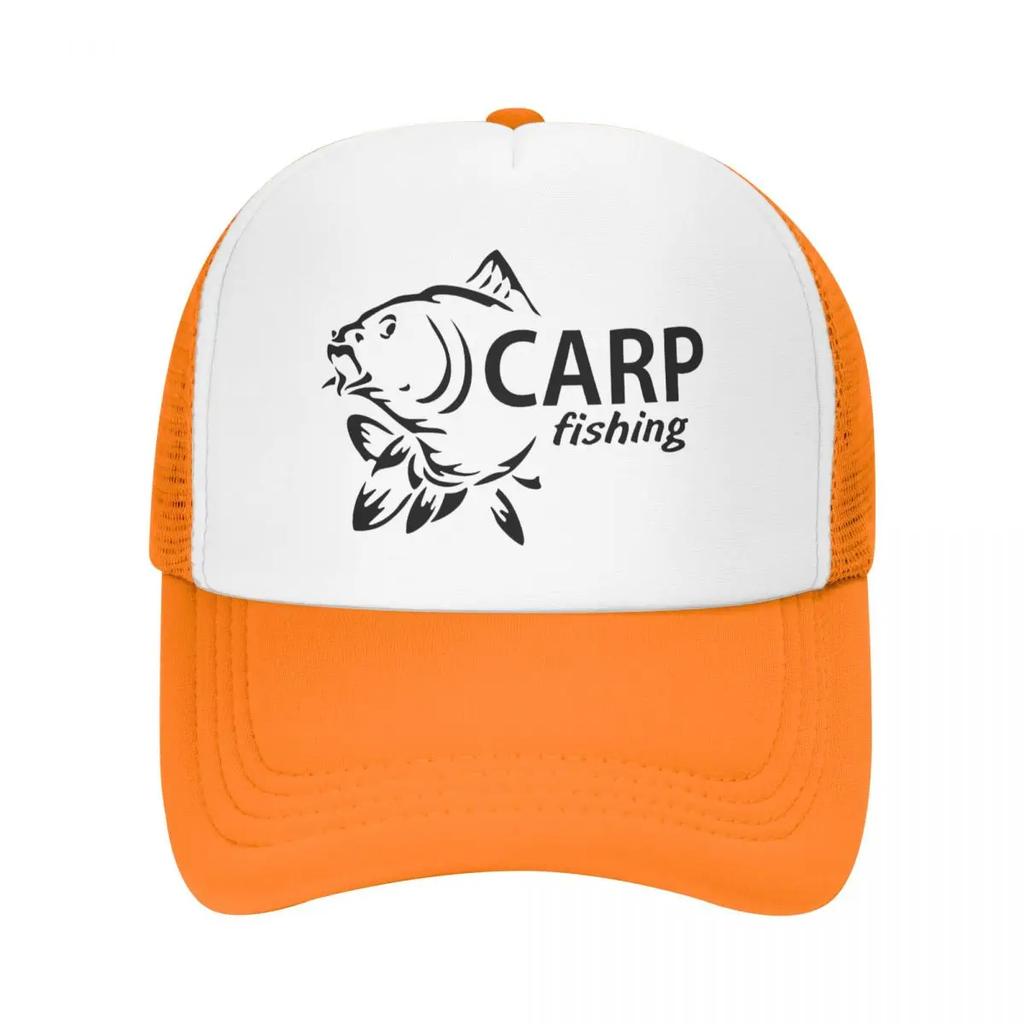 Custom Fishinger Carp Fish FisherUnisex Baseball Cap for Unisex Women Personalized Breathable Trucker Hat Outdoor Snapback Dad Hats