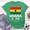 Ghana 2026 Flagge T-Shirt Patriotisches Unterstützer-T-Shirt Herren Damen Sommer Mode Rundhals Baumwoll-Oberteile Fußball Party Zubehör Kleidung