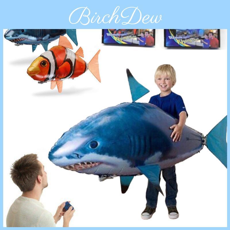 Colorful Remote Control Flying Fish Balloon Airship Helicopter For Interactive Play