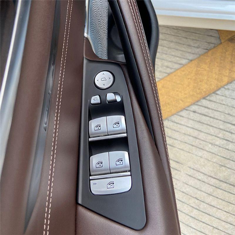 Car Interior Door Window Lifting Switch Button Panel Trim Cover For BMW 5 Series G30 2018- Interior Parts