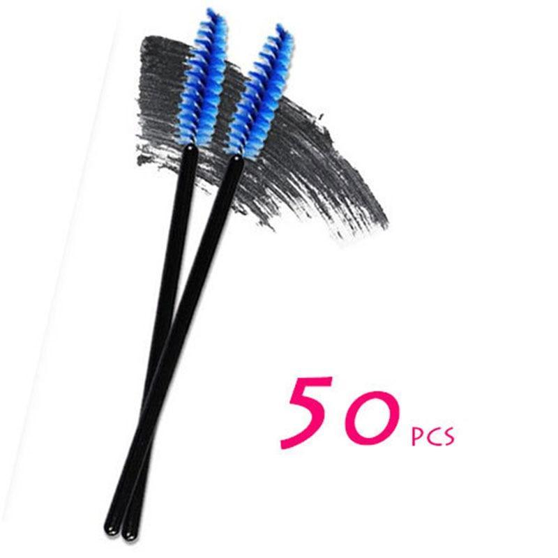 50pcs/Set Artificial Fiber One-Off Disposable Eyelash Brush Makeup Brush Best MakeUp Brush Beauty Cosmetic Tools