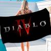 Classic Game D-Diablo Microfiber Blanket Quick Drying Beach Towels Oversized Printing Super Absorbent Pool Towel Blanket