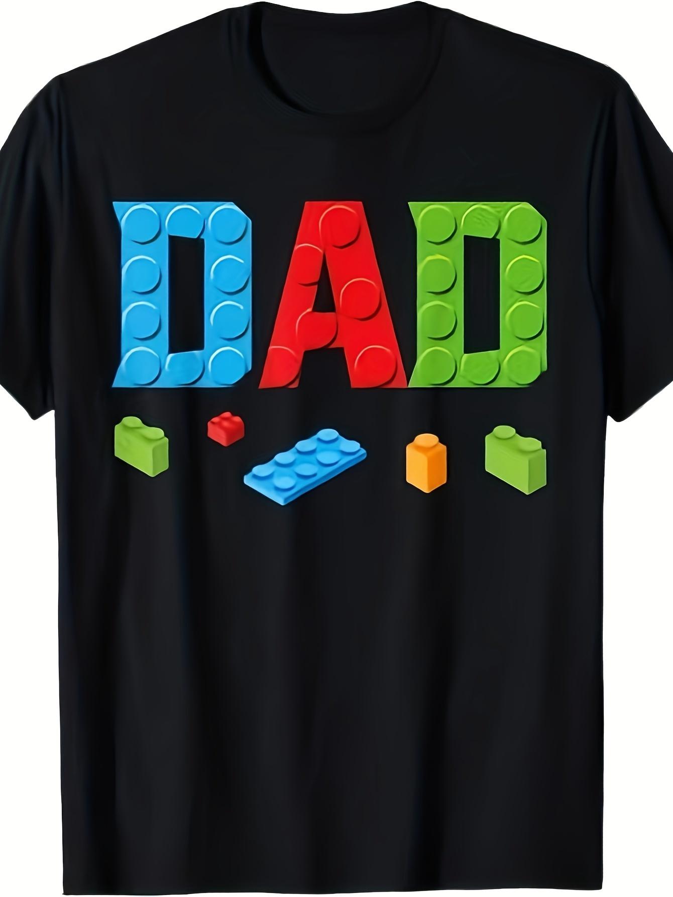 

Classic Black T-Shirt for Family Featuring a Dad Master Builder Design XXXL