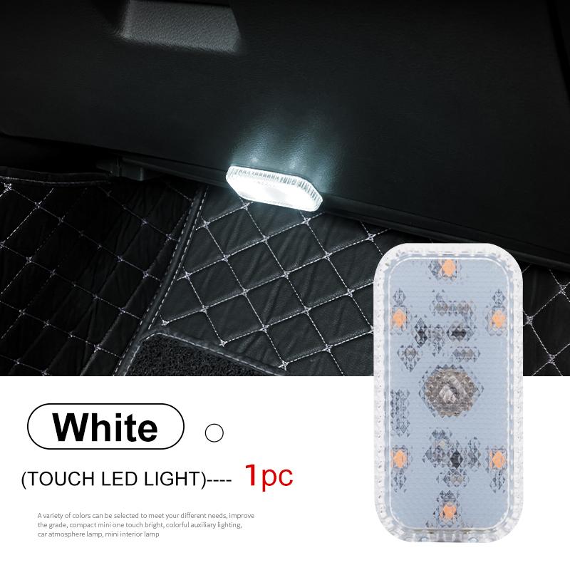 LED Touch Light Mini Kabellose Auto Innenbeleuchtung Auto Dachhimmel Leselampe für Kofferraum Staufach USB-Aufladung