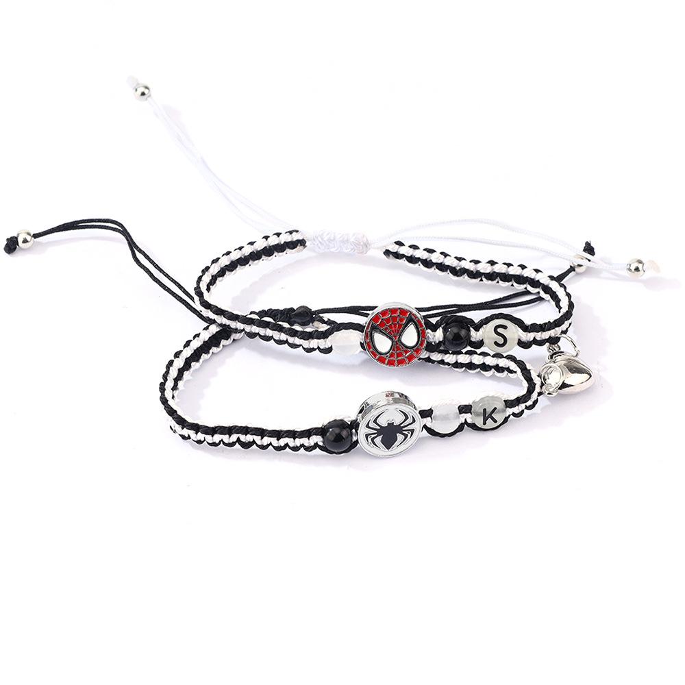 Spider-Man Couple Bracelet: Handmade Magnetic Love Rope