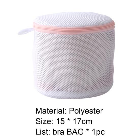 Laundry Bag Dense Mesh Anti-scratch Polyester Elastic Zipper Washing Bag