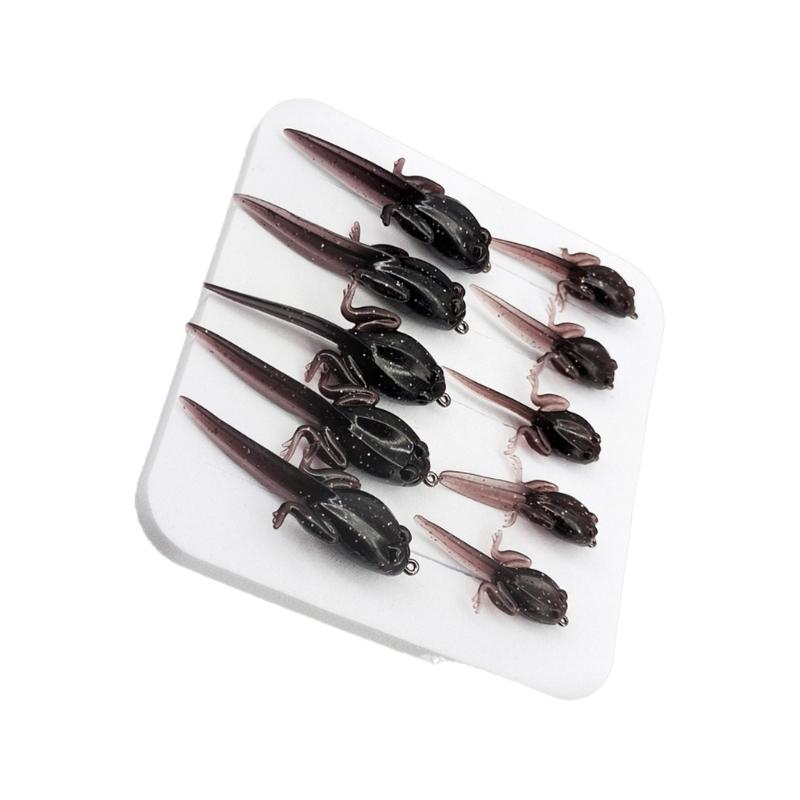 10pcs Tiny Baits Simulation Baits Realistic Artificial Baits Fishing Tackle Soft Fishing Lure with Hook