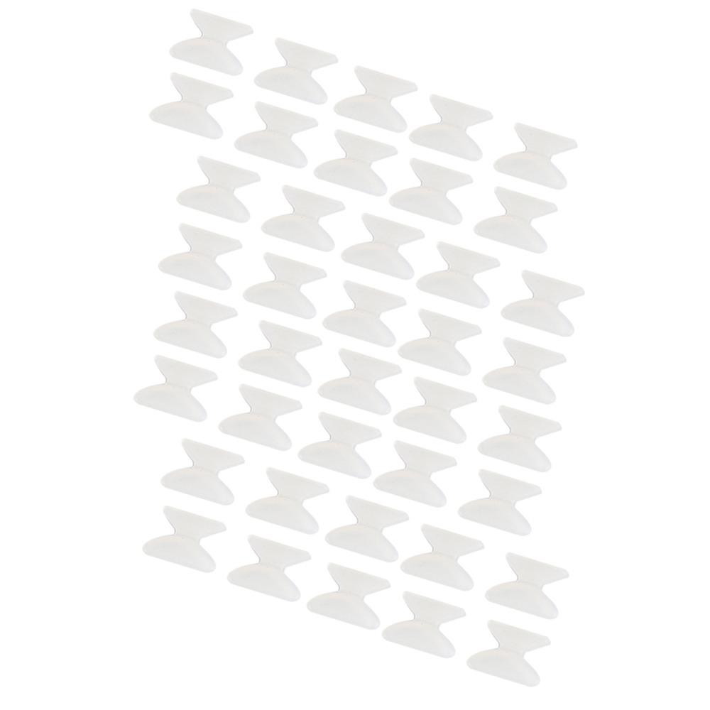 20 Pairs Soft Silicone Silicone Nose Pads Butterfly Shape Thin 1.8mm Anti-Slip Nose Pads Eyeglass Nose Pads Sunglasses Use