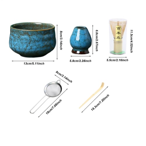 Matcha Set, Tea Ceremony Utensils Set, Matcha Chasen Set, Matcha Making Kit, Matcha Whisk, Matcha Bowl and Whisk 5-Piece Set, Matcha Maker, Matcha Acc