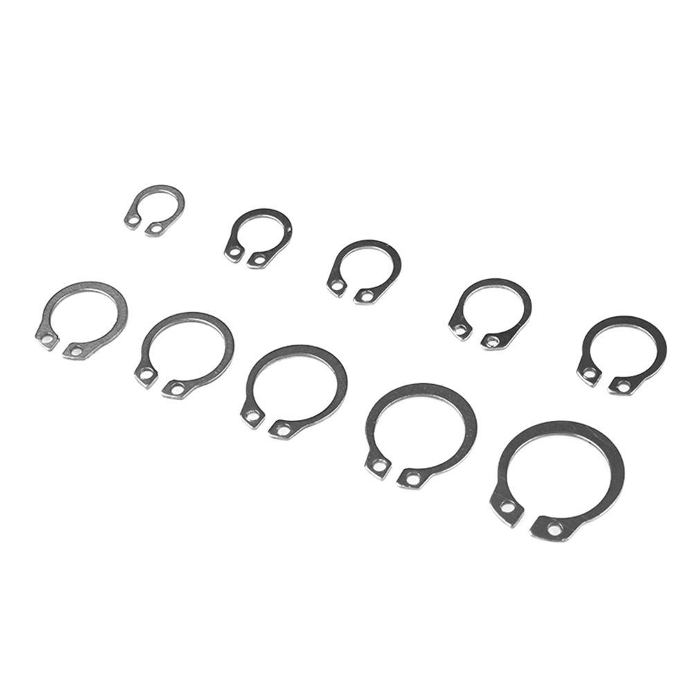 Otwory mocujące Wał Blokada ze stali nierdzewnej Pierścień zatrzaskowy Zacisk pierścieniowy typu E Zestaw pierścieni osadczych Podkładka kołnierzowa