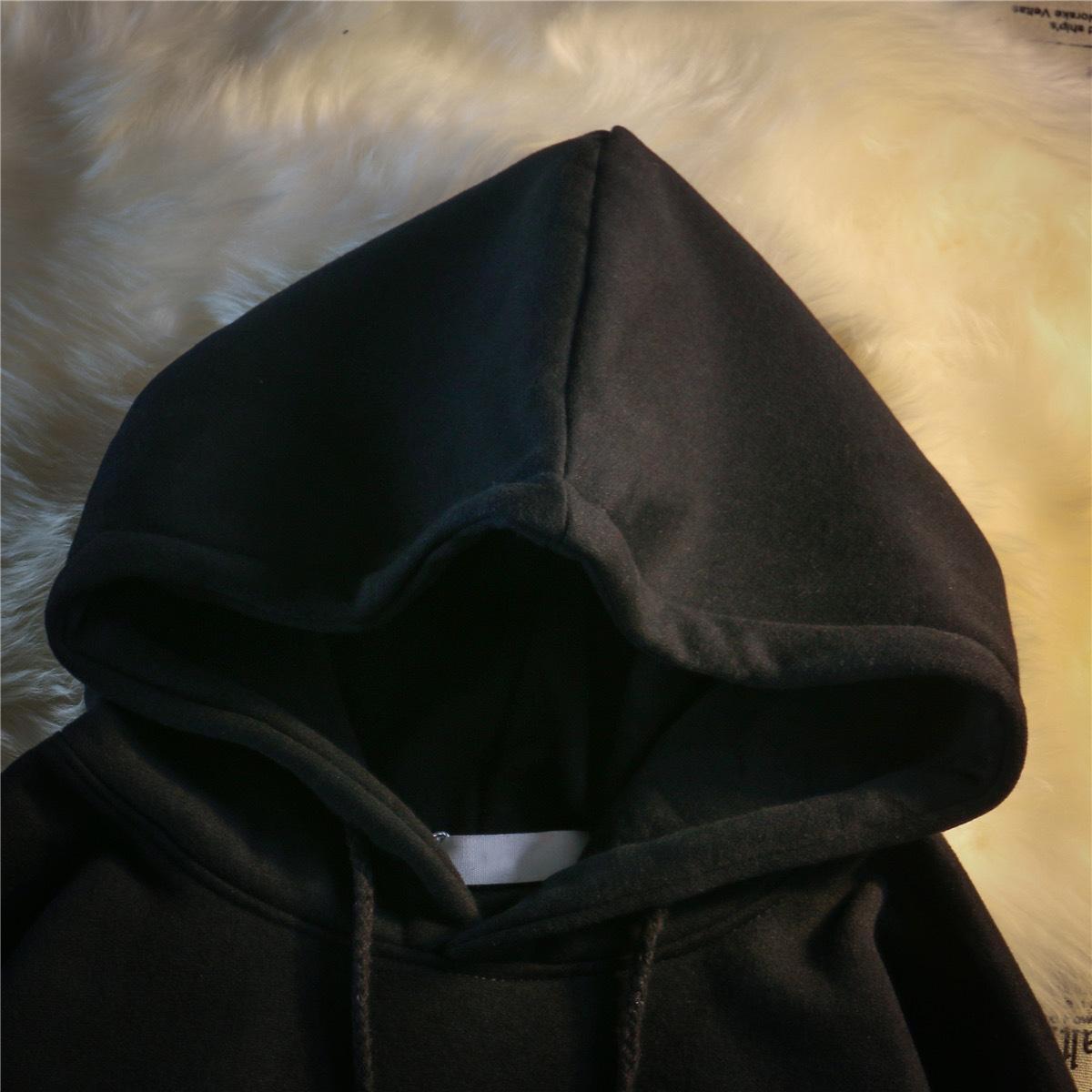 S~3XL Harajuku Gothic Hoodies Women Men Black Sweatwear Top Street Hip-hop Dark Black — фото 4