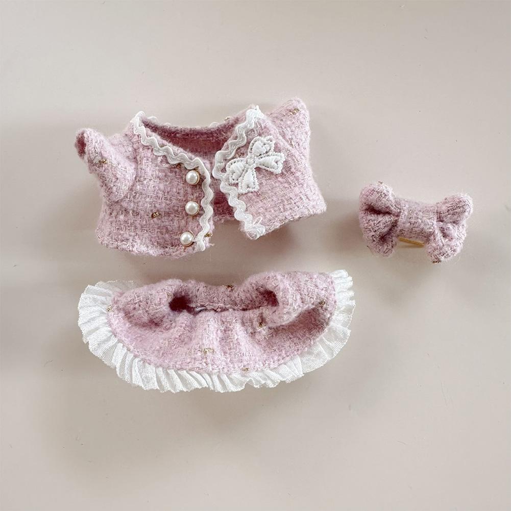 For Labubu 15/17cm Doll Stylish Overalls Clothes Set Pendant Cute Clothes with Fragrant Style For V1/V2 Labubu