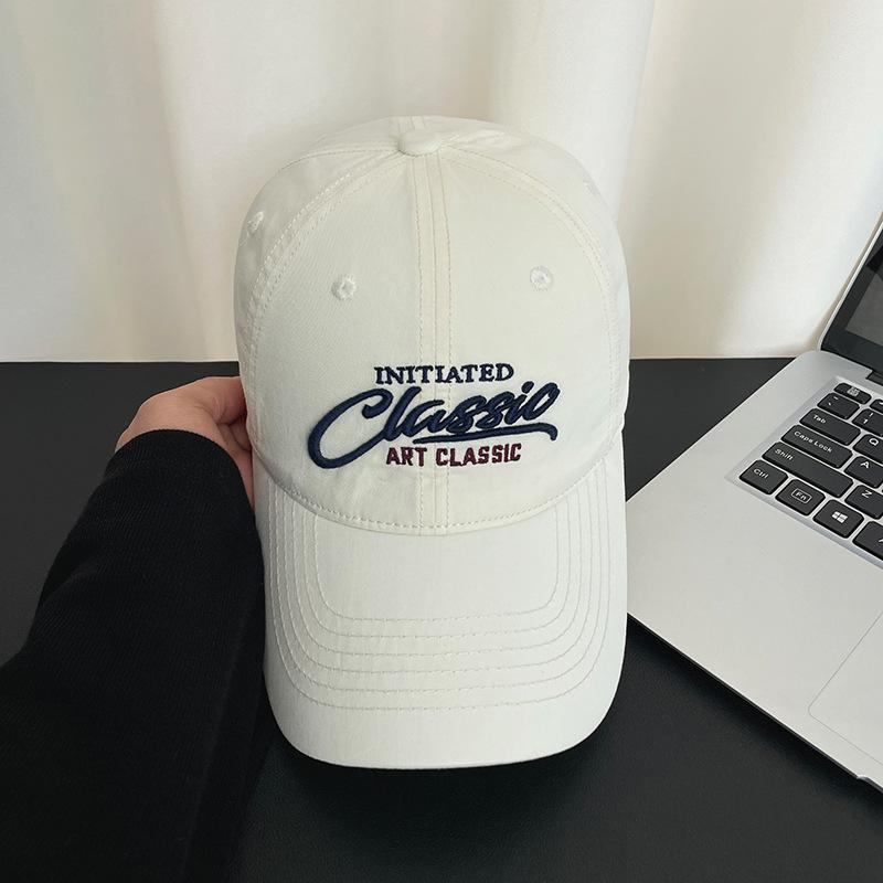 

Soft top letter embroidered cap men s summer versatile wide brim sun hat retro big head circumference baseball cap women Soft Top