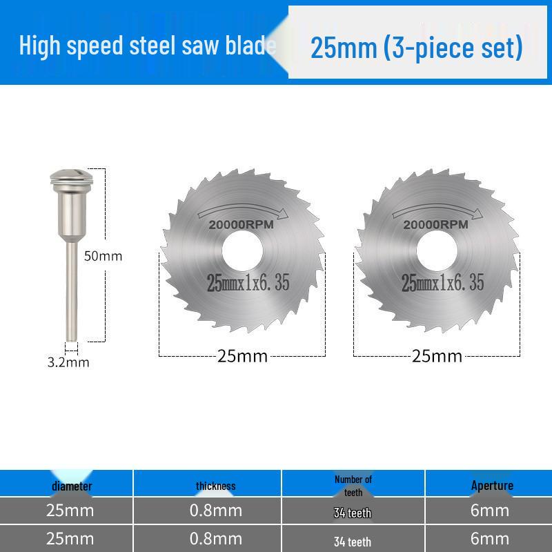 High-Speed Steel Circular Saw Blade Set for Electric Grinders and Drills