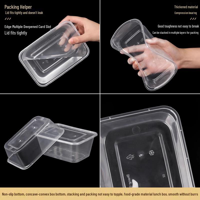 Disposable Food Grade Plastic Takeaway Boxes