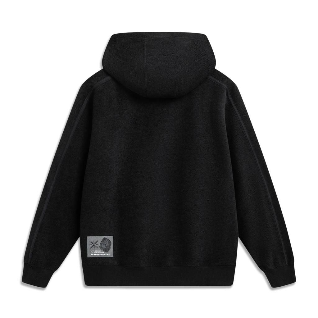 Li Ning Wade Series Letter Hooded Soft Breathable Versatile Loose Sweatshirt Men Sweatshirt AWDV729-1