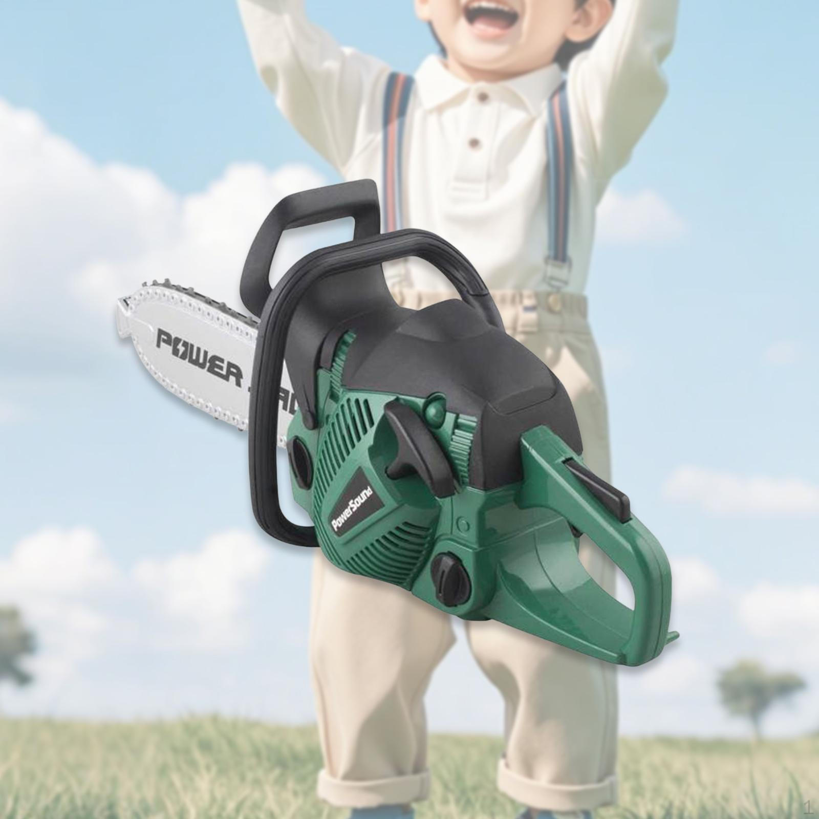 

Дитяча іграшкова бензопила Садовий будівельний інструмент для газону, для рольових ігор на вулиці Green with Silver