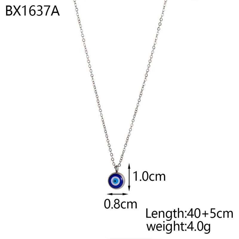 Pozlacený nerezový ocelový modrý turecký přívěsek s okem zla