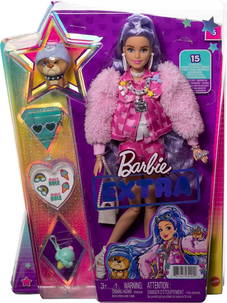 Barbie Fashion Up Glänzendes blaues Haar und Accessoire 3 und GXF08 [Ankleidepuppe] [Bewegliche Gelenke] [Puppenset] [Alter hoch]