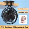 Mini Portable Clip Cooling Fan USB Rechargeable 720 Swivel Adjustable Head Built Night Lamp Silent Home Office Stroller Outdoor