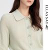 ELLASSAY Women's Slim-Fit Lapel Merino Wool Blend Knit Sweater