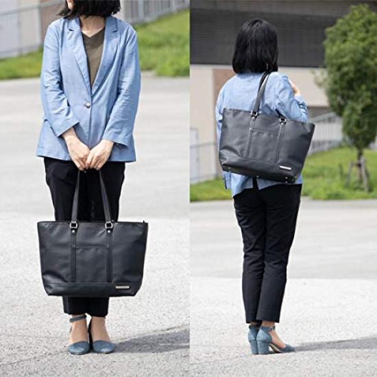 Bolsa Tote Executiva INFITH UNISON (Preto) - Repelente à água, Multifuncional, Autossustentável, Grande Capacidade, Serve para Tamanhos B4 e A4, Perfeito para