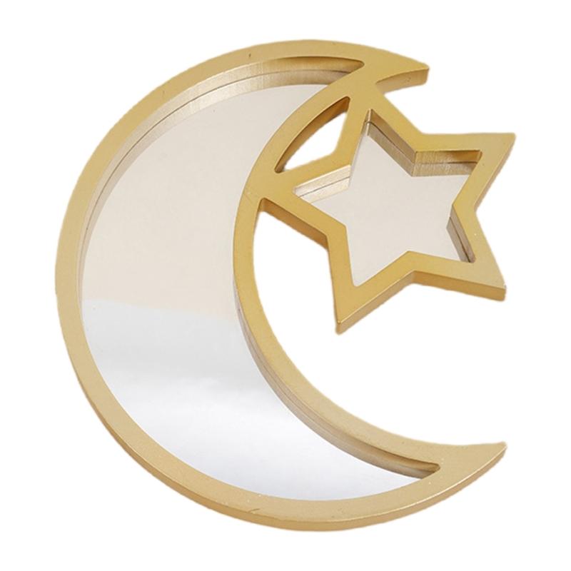 Elegant Eid Tray with Star and Moon Shape Eid Home Accessories Perfect for Eid Celebration and Home Decorations