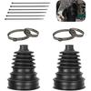 2 PCS CV Axle Boot, Cuttable Protective Cover with Clamps and Cable Ties, Portable Rubber Waterproof Seals for 19 mm-24 mm Axle Diameters, for Most