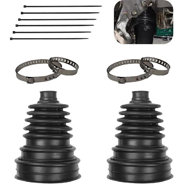2 PCS CV Axle Boot, Cuttable Protective Cover with Clamps and Cable Ties, Portable Rubber Waterproof Seals for 19 mm-24 mm Axle Diameters, for Most