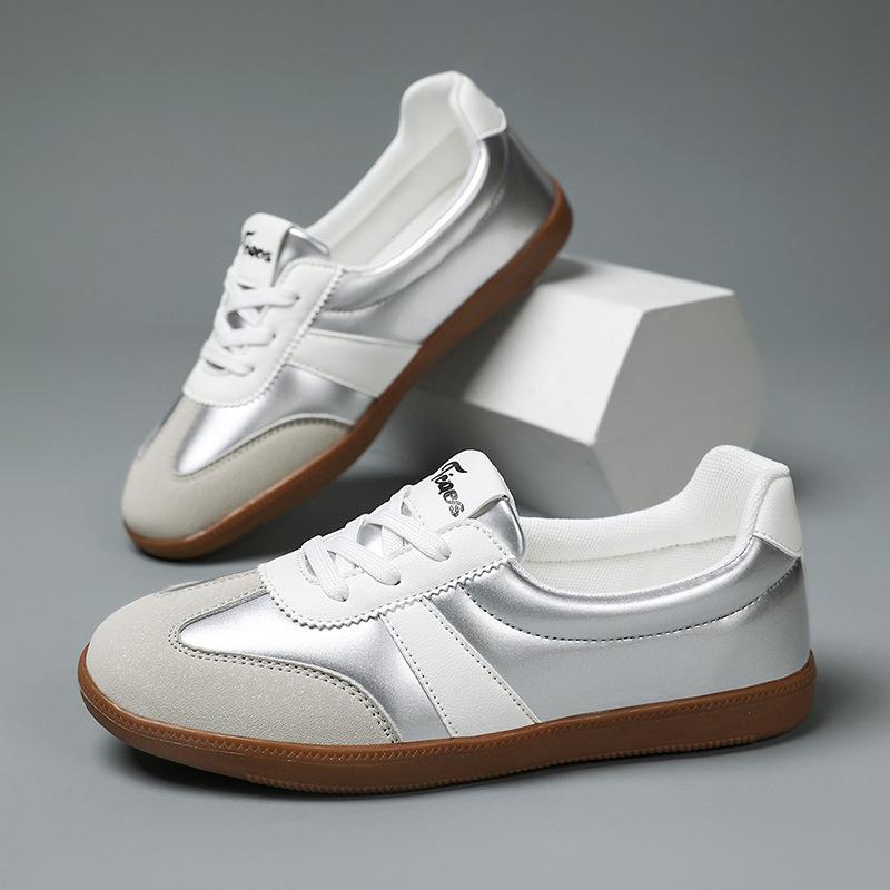 Women's Retro Casual Sneakers PU Leather Non-slip Sports Shoes Soft Sole Non-slip Footwear for Walking Traveling