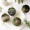 8CM Velvet Wrapped Christmas Ornament Ball with Gold Powder 