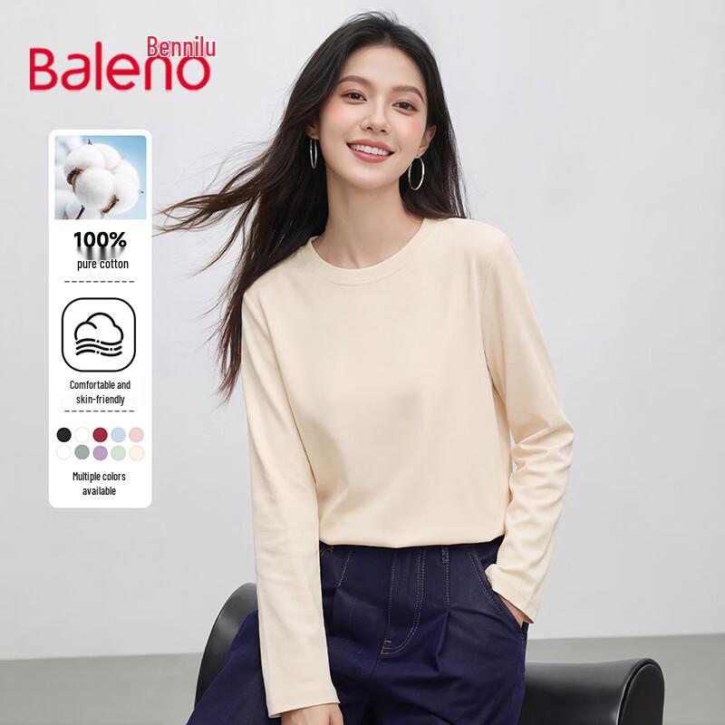 Baleno Women's 200g Pure Cotton Long-Sleeve T-Shirt