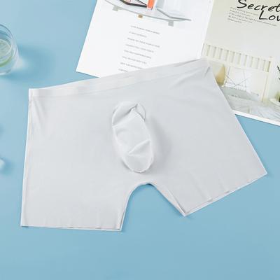 Sexy Men Boxer Shorts Ultra-Thin Seamless One-Piece Men's Transparent Underwear Summer Ice Silk