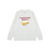 Trendy Korean Couple Long Sleeve Personality Print T-Shirt - Autumn/Winter Retro Style with Ribbed Cuffs