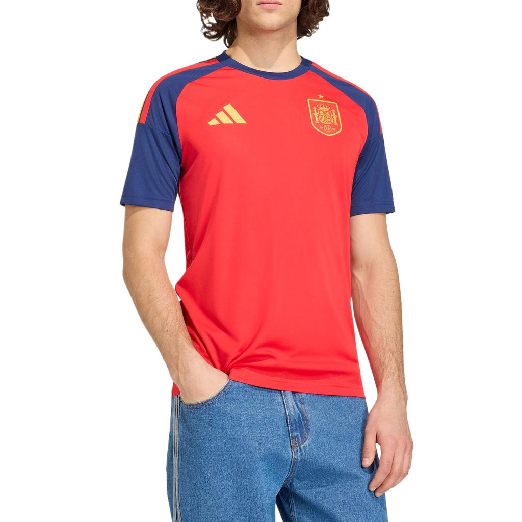 Adidas Spain 26 Home Fan Short Sleeve Football Jersey Men jerseys JZ5780