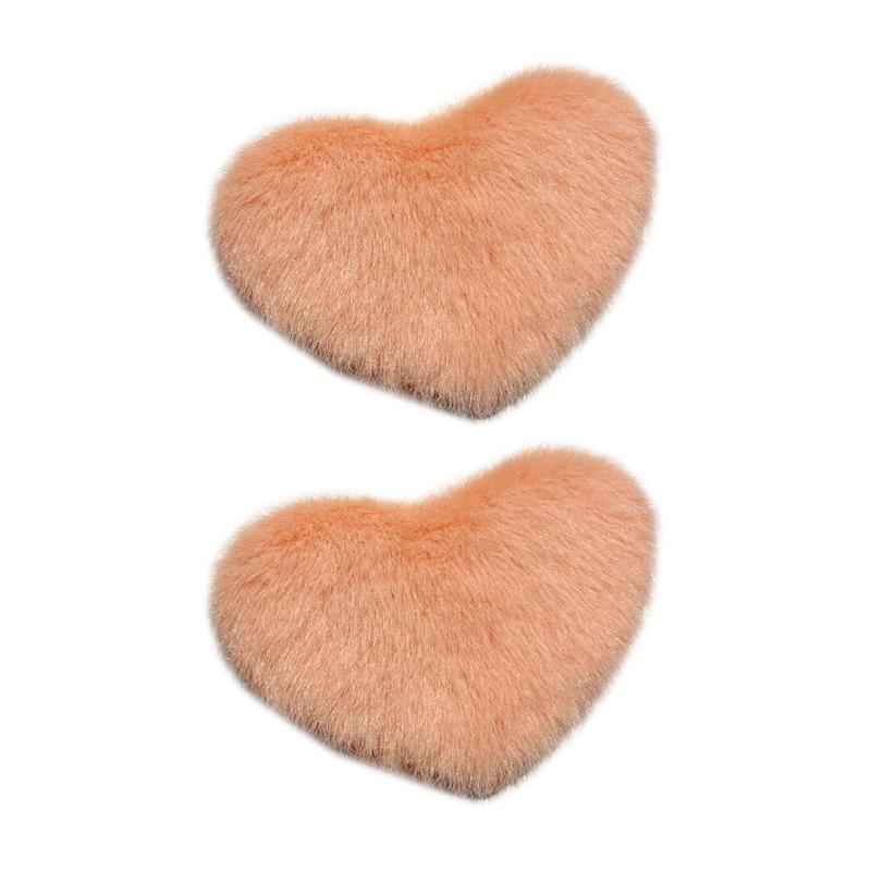 Duckbill Hair Clip Plush Heart Shape Hair Barrettes Plush Hair Ornament Non-slip